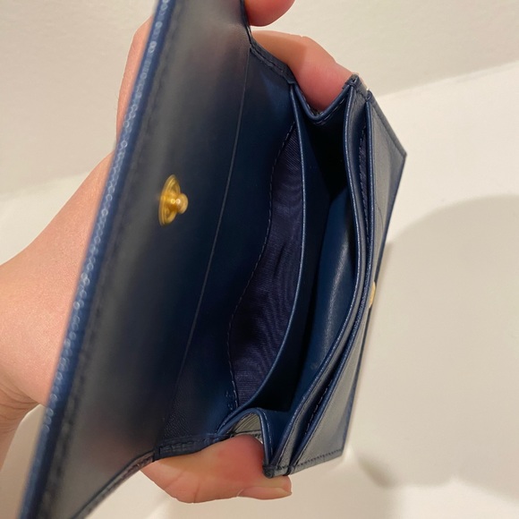 Prada Portacarte Di Cred Wallet Card Holder Vitello Move 1MC122 in Bluette - Picture 4 of 5